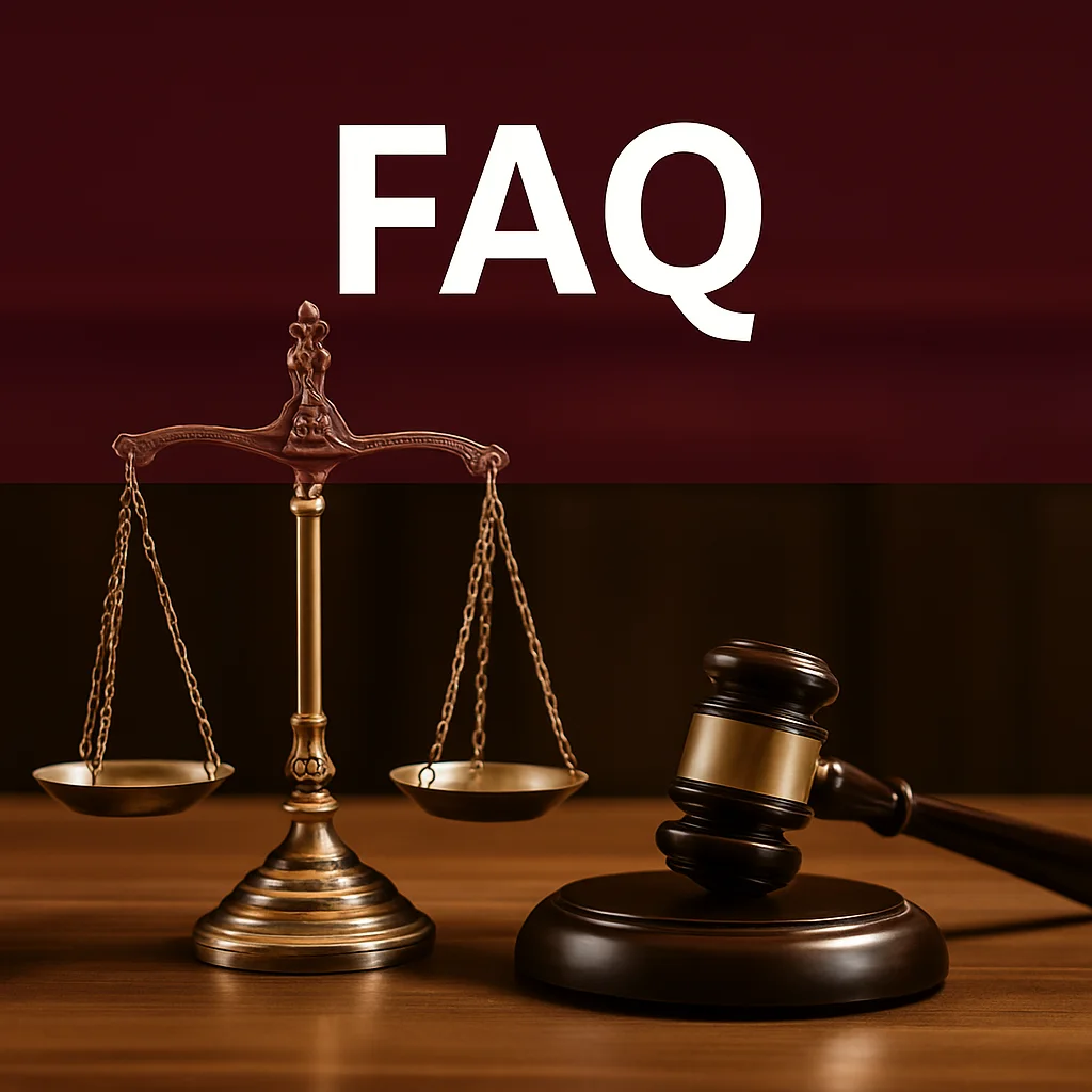family attorney faq concept gavel scales of justice