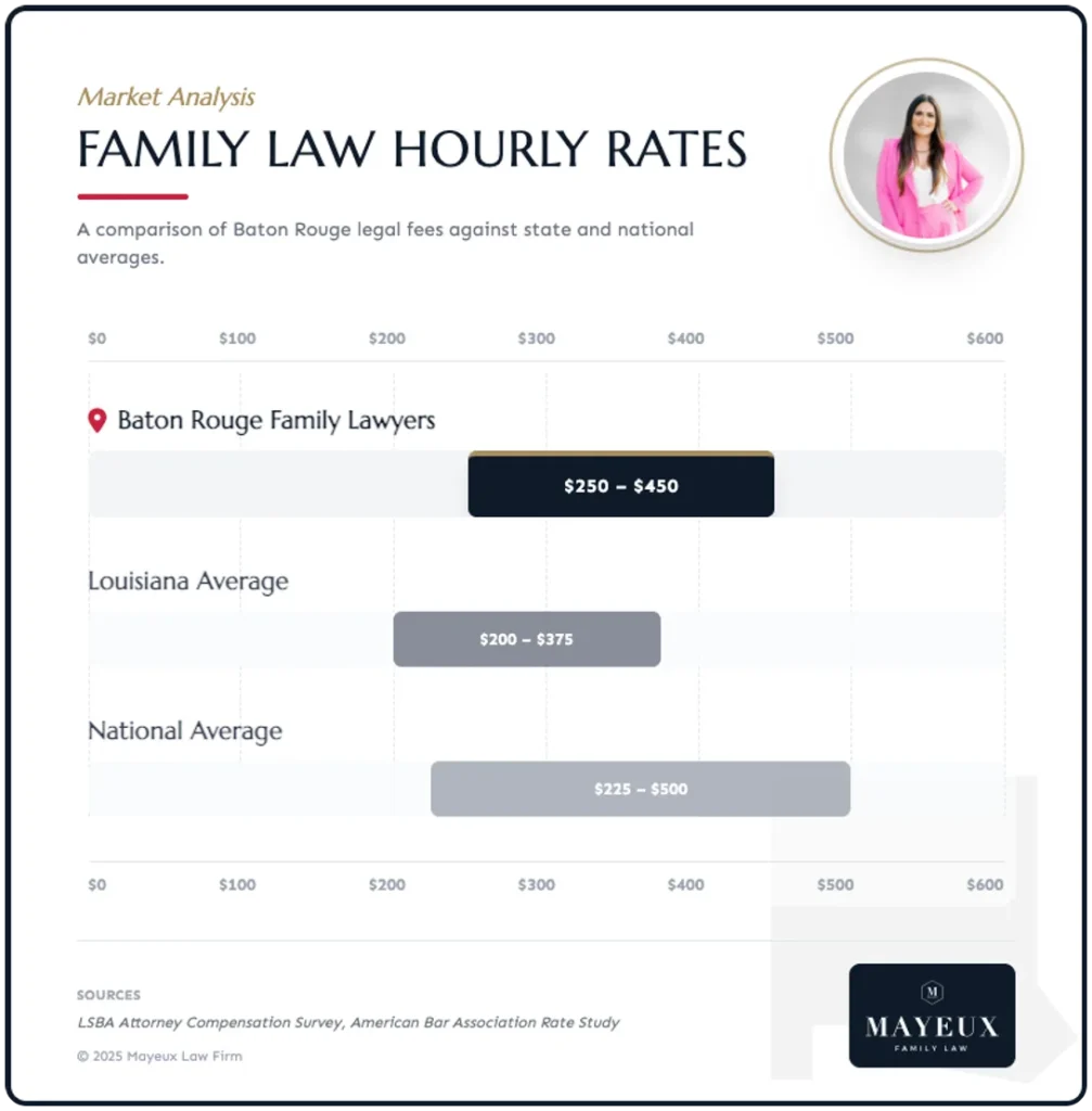 baton rouge family lawyer hourly rate comparison graph